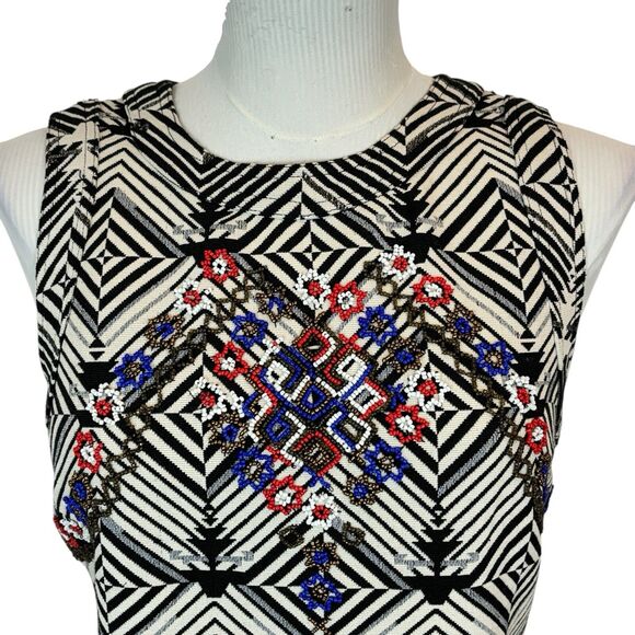 NWT NEW ROMANTICS Free‎ People Womens Size XS Aztec Beaded Mini Dress $168 - Picture 4 of 16
